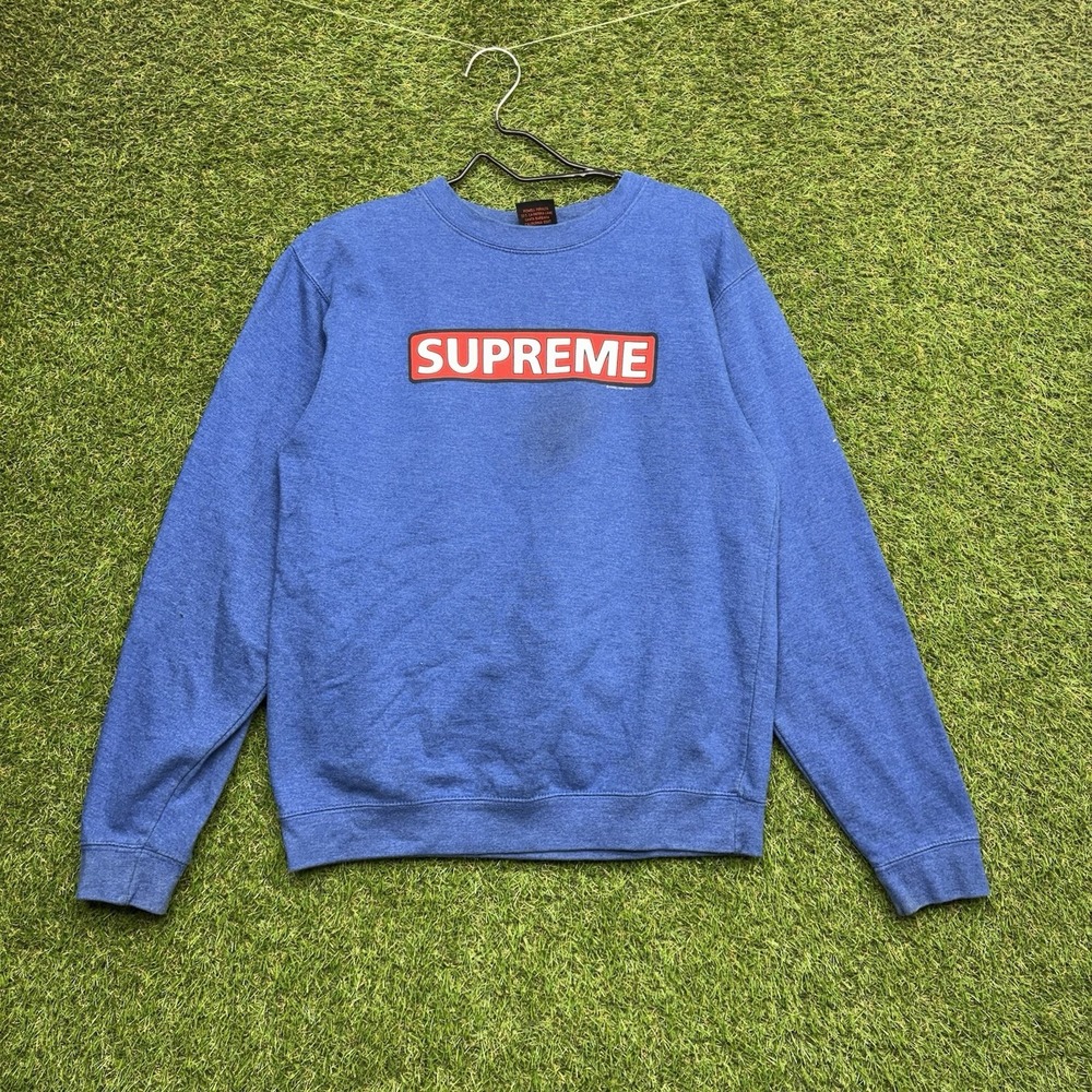 Powell Peralta Supreme Sweatshirt Mens Medium Blue Skateboard Shirt Hawk y2k